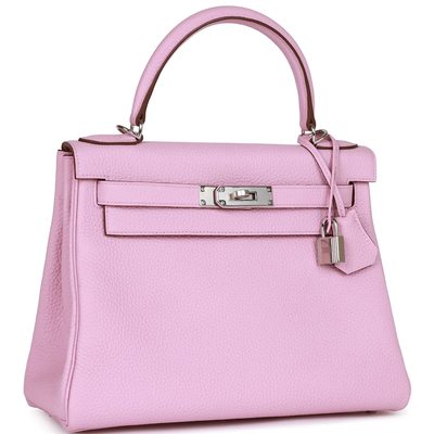 Hermès Kelly Retourne 28 Mauve Sylvestre Clemence PHW 