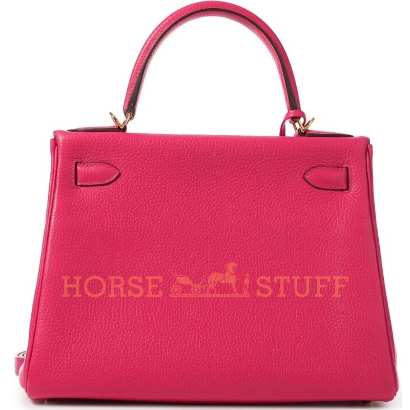 Hermès Kelly Retourne 28 Rose Extreme Clemence GHW