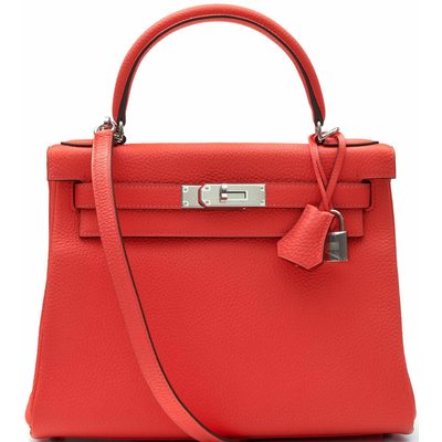 Hermès Kelly Retourne 28 Rose Texas Clemence PHW