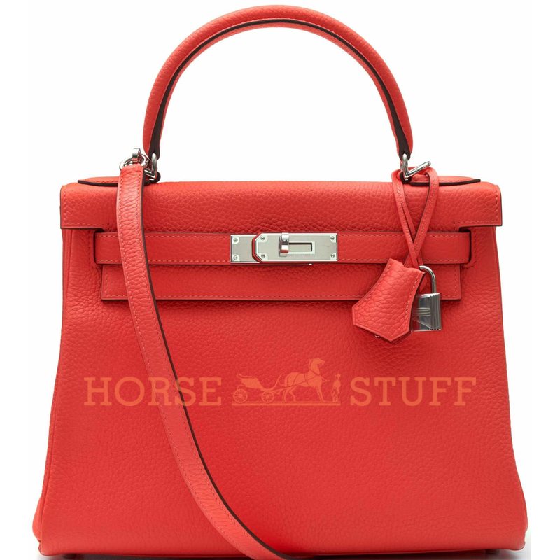 Hermès Kelly Retourne 28 Rose Texas Clemence PHW