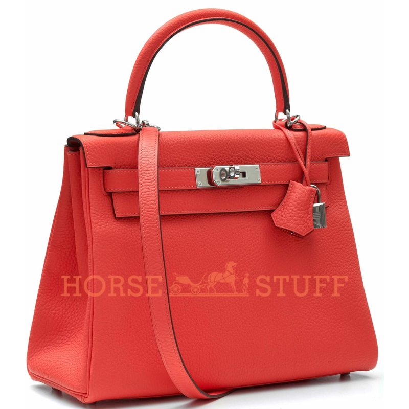 Hermès Kelly Retourne 28 Rose Texas Clemence PHW