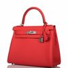 Hermès Kelly Retourne 28 Rouge Tomate Clemence PHW