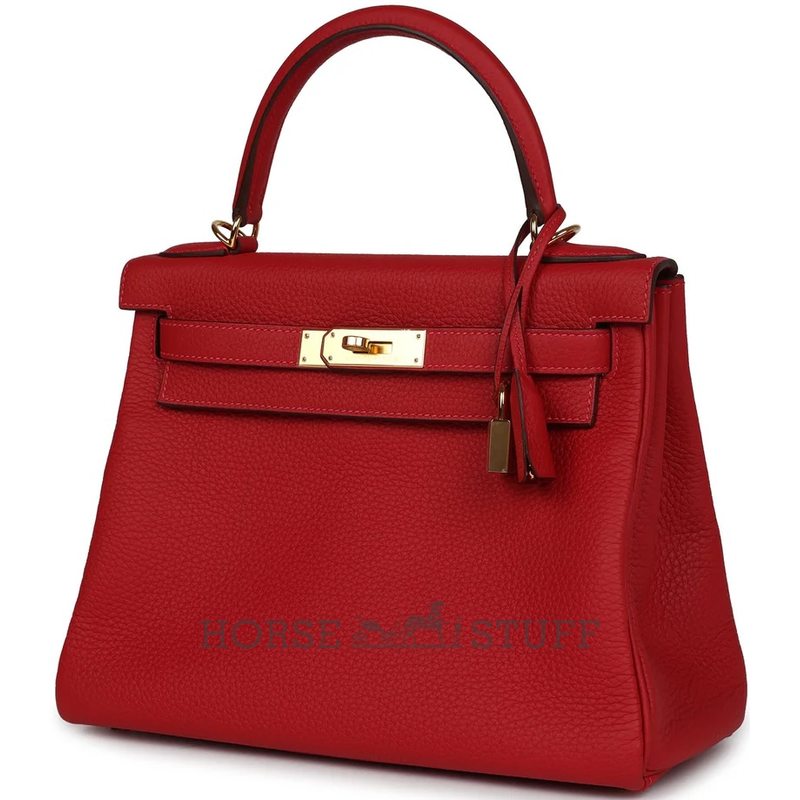 Hermès Kelly Retourne 28 Vermillion Clemence GHW