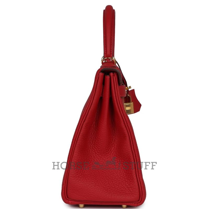 Hermès Kelly Retourne 28 Vermillion Clemence GHW