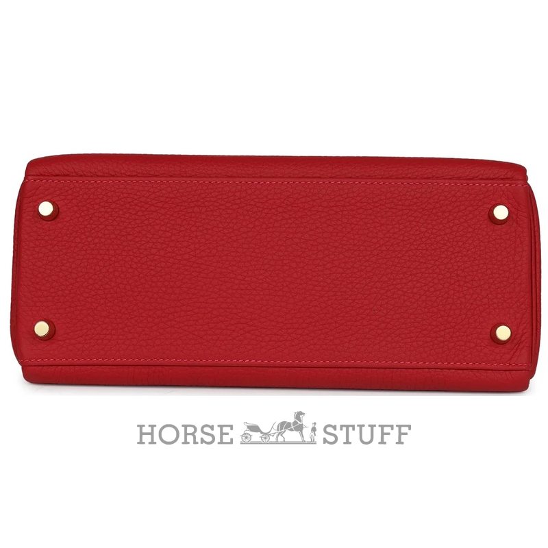 Hermès Kelly Retourne 28 Vermillion Clemence GHW