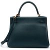 Hermès Kelly Retourne 28 Vert Cypress Clemence GHW