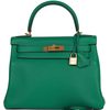 Hermès Kelly Retourne 28 Vert Vertigo Clemence GHW