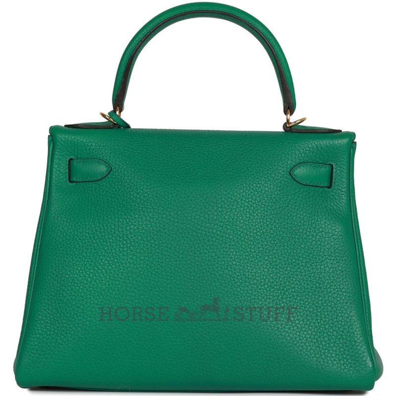 Hermès Kelly Retourne 28 Vert Vertigo Clemence GHW