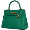 Hermès Kelly Retourne 28 Vert Vertigo Clemence GHW