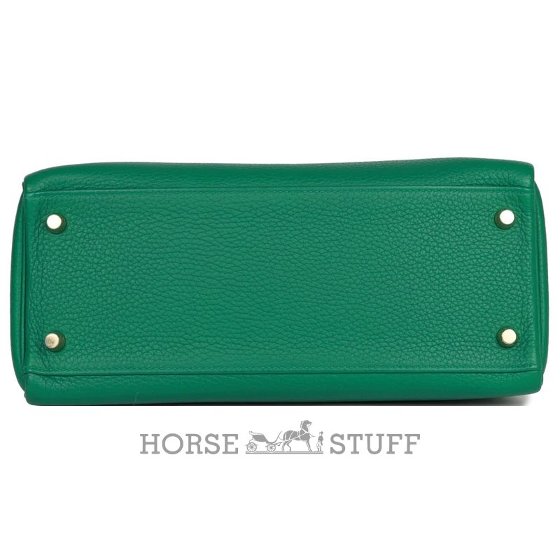 Hermès Kelly Retourne 28 Vert Vertigo Clemence GHW