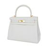 Hermès Kelly Retourne 28 White Clemence GHW