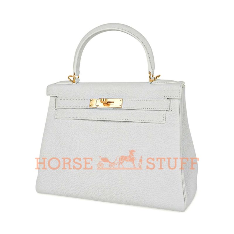 Hermès Kelly Retourne 28 White Clemence GHW