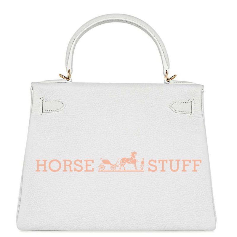 Hermès Kelly Retourne 28 White Clemence GHW