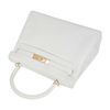 Hermès Kelly Retourne 28 White Clemence GHW