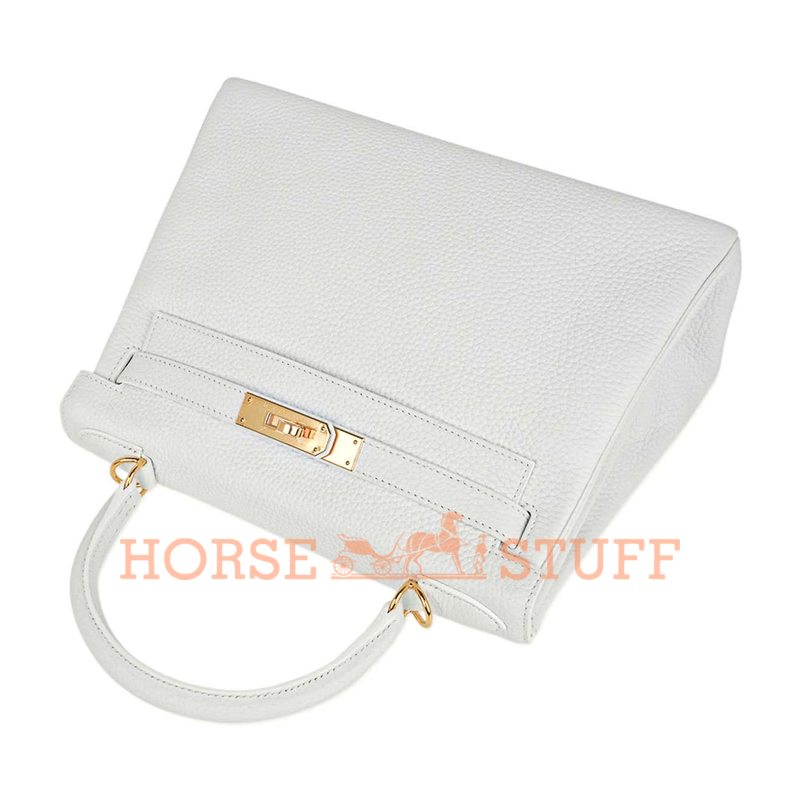 Hermès Kelly Retourne 28 White Clemence GHW