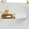 Hermès Kelly Retourne 28 White Clemence GHW