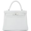 Hermès Kelly Retourne 28 White Clemence PHW