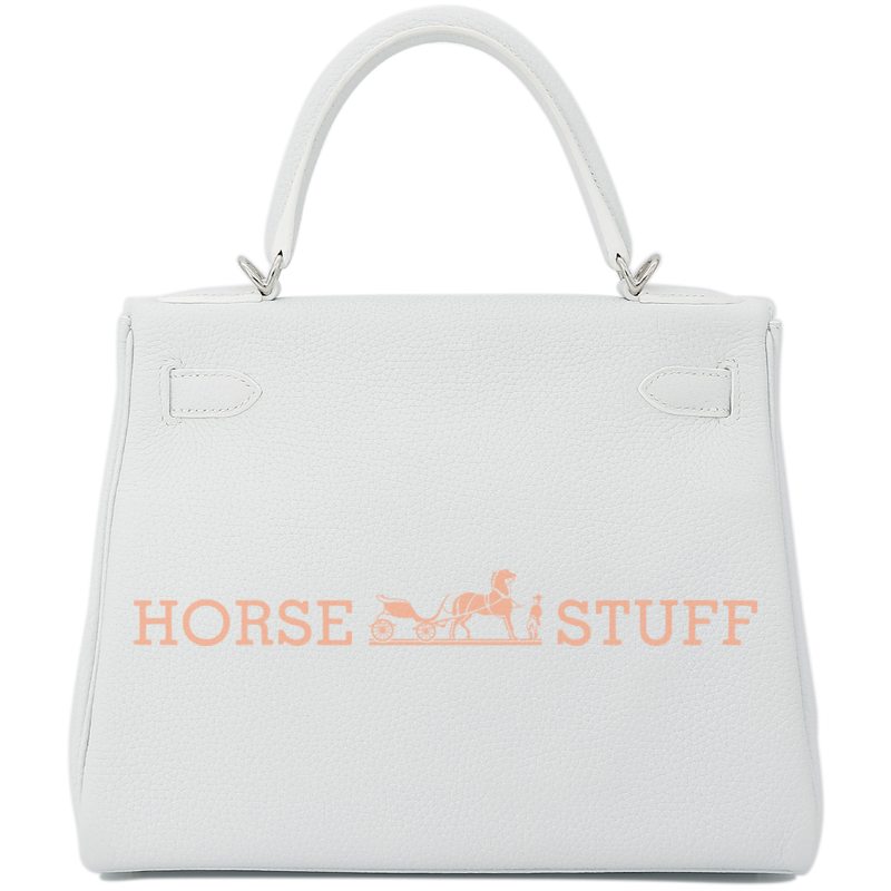 Hermès Kelly Retourne 28 White Clemence PHW