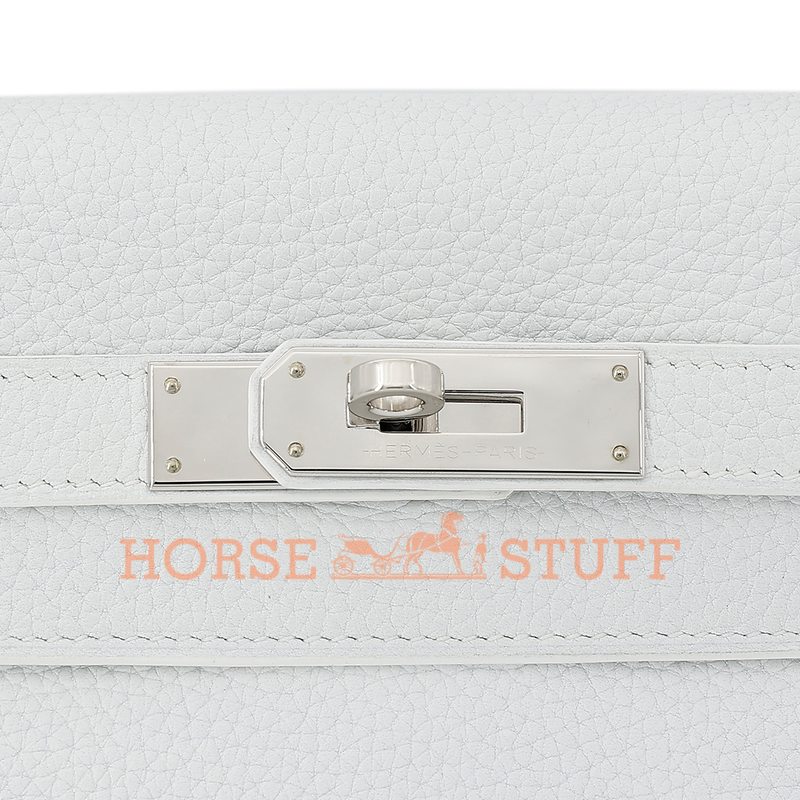 Hermès Kelly Retourne 28 White Clemence PHW