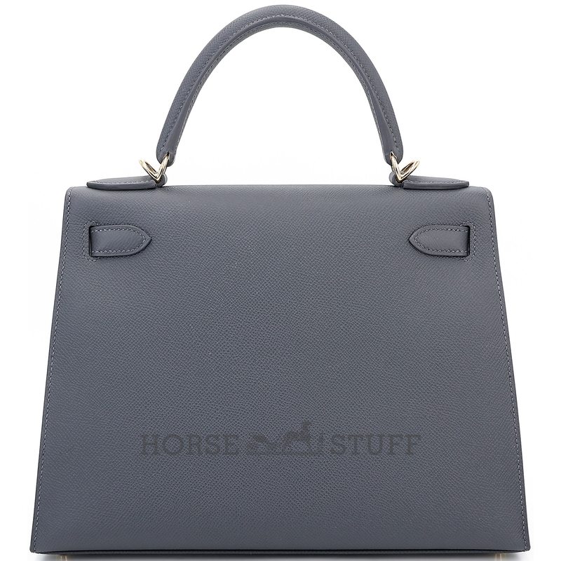 Hermès Kelly Sellier 28 Ardoise Epsom Permabrass