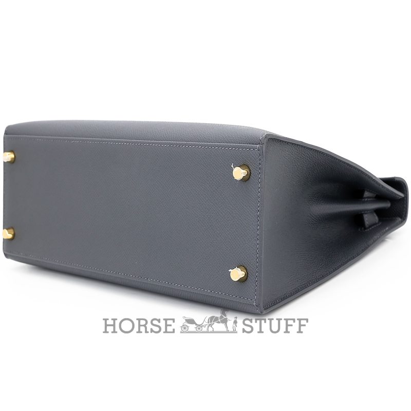 Hermès Kelly Sellier 28 Ardoise Epsom Permabrass