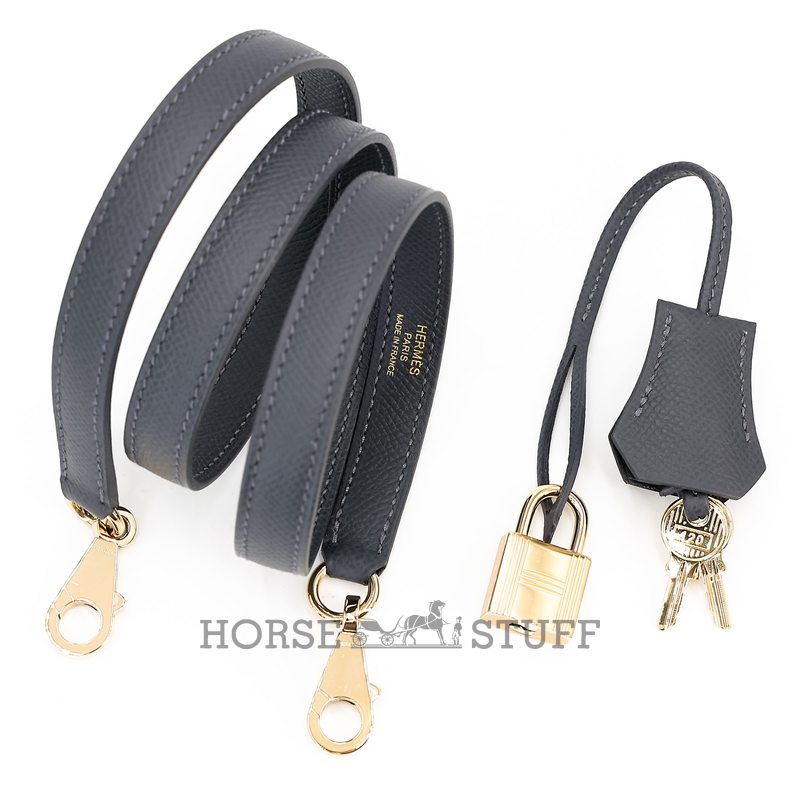 Hermès Kelly Sellier 28 Ardoise Epsom Permabrass