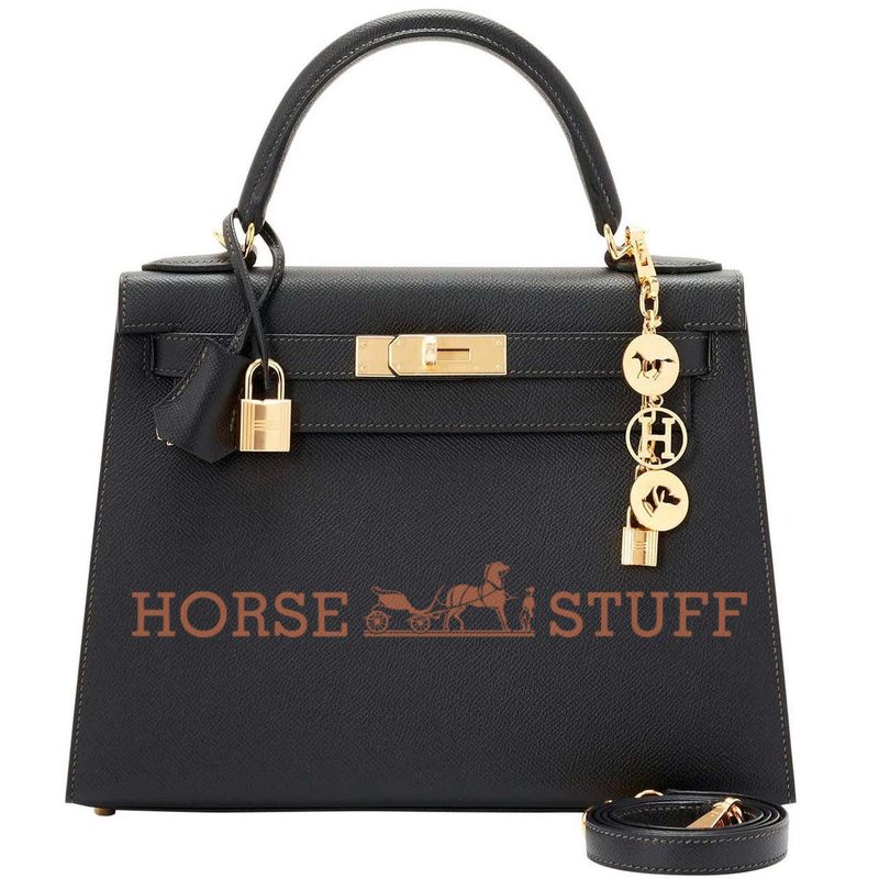 Hermès Kelly Sellier 28 Black Epsom GHW