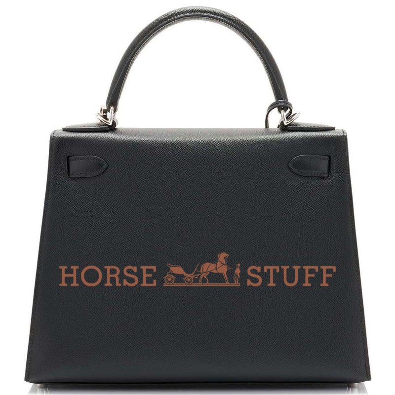 Hermès Kelly Sellier 28 Black Epsom PHW