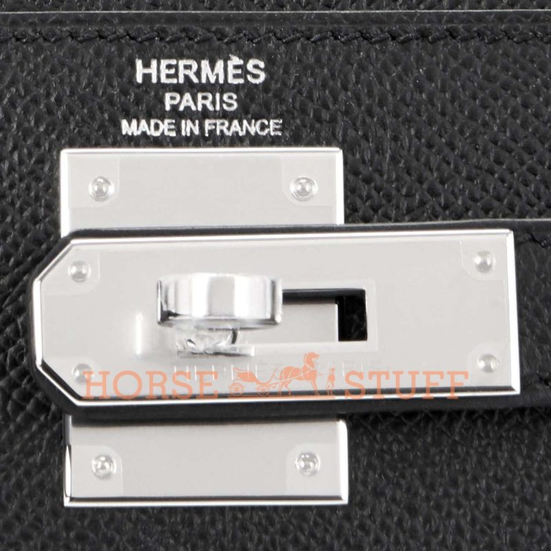 Hermès Kelly Sellier 28 Black Epsom PHW