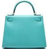 Hermès Kelly Sellier 28 Blue Atoll Epsom PHW