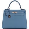 Hermès Kelly Sellier 28 Blue Azur Epsom PHW