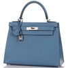 Hermès Kelly Sellier 28 Blue Azur Epsom PHW