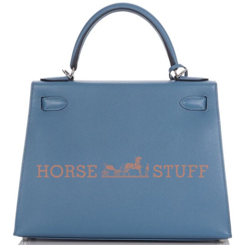 Hermès Kelly Sellier 28 Blue Azur Epsom PHW