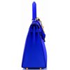 Hermès Kelly Sellier 28 Blue Electrique Epsom GHW
