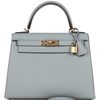 Hermès Kelly Sellier 28 Blue Glacier Epsom GHW