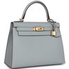 Hermès Kelly Sellier 28 Blue Glacier Epsom GHW