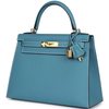 Hermès Kelly Sellier 28 Blue Jean Epsom GHW