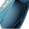 Hermès Kelly Sellier 28 Blue Jean Epsom GHW