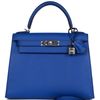 Hermès Kelly Sellier 28 Blue Royal Epsom PHW