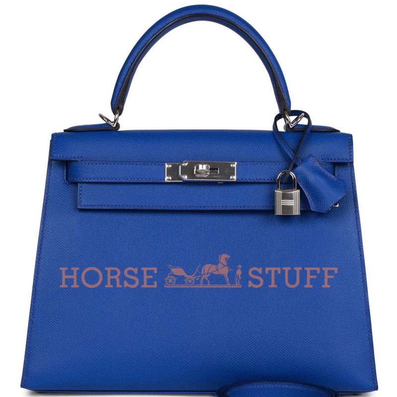 Hermès Kelly Sellier 28 Blue Royal Epsom PHW