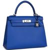 Hermès Kelly Sellier 28 Blue Royal Epsom PHW