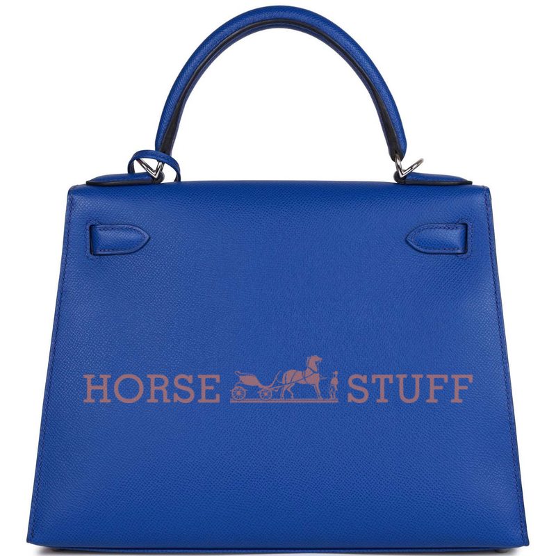 Hermès Kelly Sellier 28 Blue Royal Epsom PHW