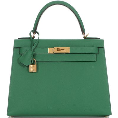 Hermès Kelly Sellier 28 Cactus Epsom GHW