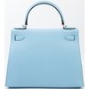 Hermès Kelly Sellier 28 Celeste Epsom PHW