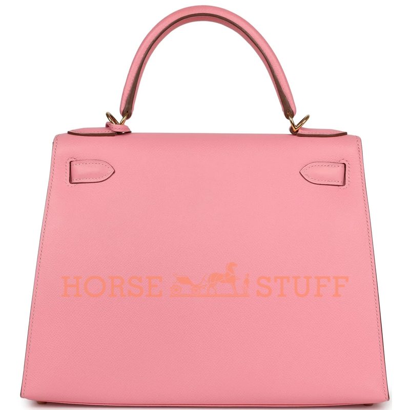 Hermès Kelly Sellier 28 Rose Confetti Epsom GHW