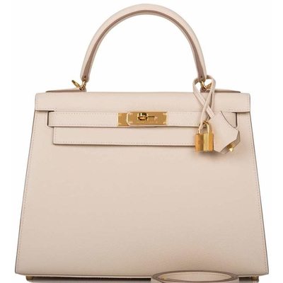 Hermès Kelly Sellier 28 Craie Epsom GHW