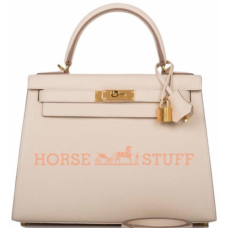 Hermès Kelly Sellier 28 Craie Epsom GHW