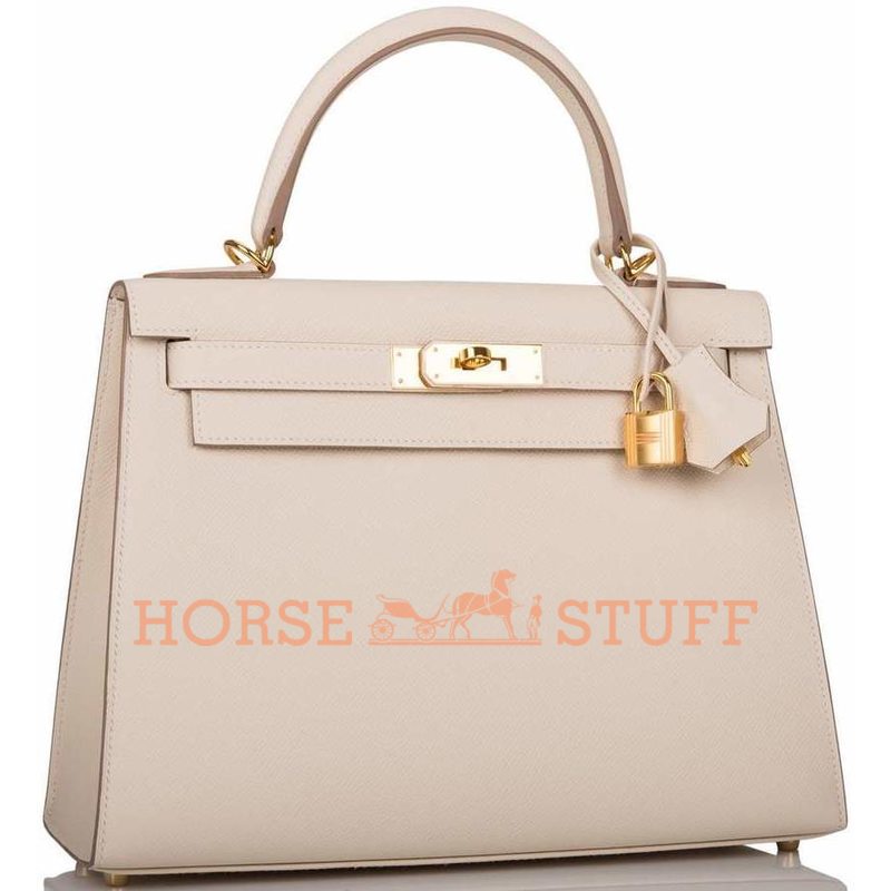 Hermès Kelly Sellier 28 Craie Epsom GHW