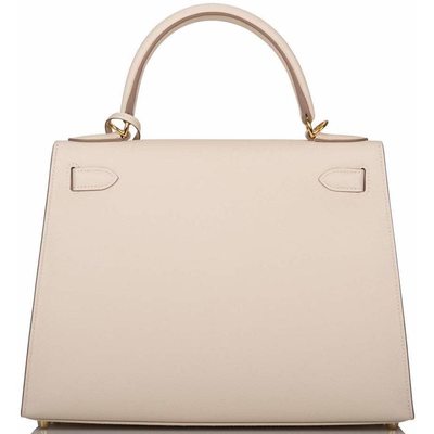 Hermès Kelly Sellier 28 Craie Epsom GHW