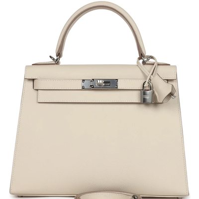 Hermès Kelly Sellier 28 Craie Epsom PHW